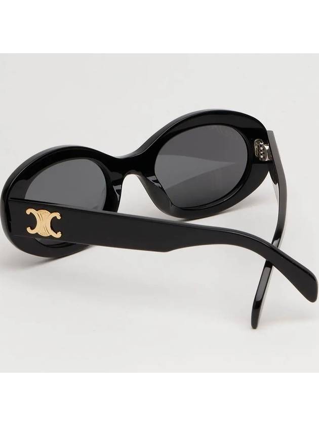 Eyewear Triomphe Logo Temple Sunglasses Black - CELINE - BALAAN 5