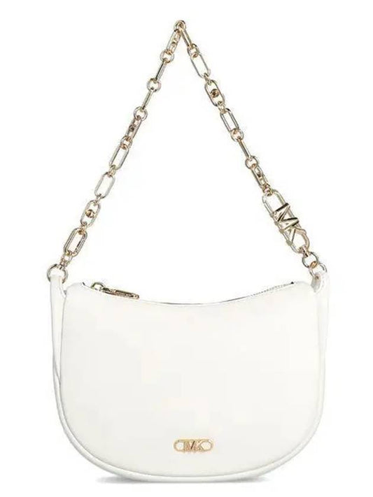 Logo-Decorated Leather Shoulder Bag White - MICHAEL KORS - BALAAN 2