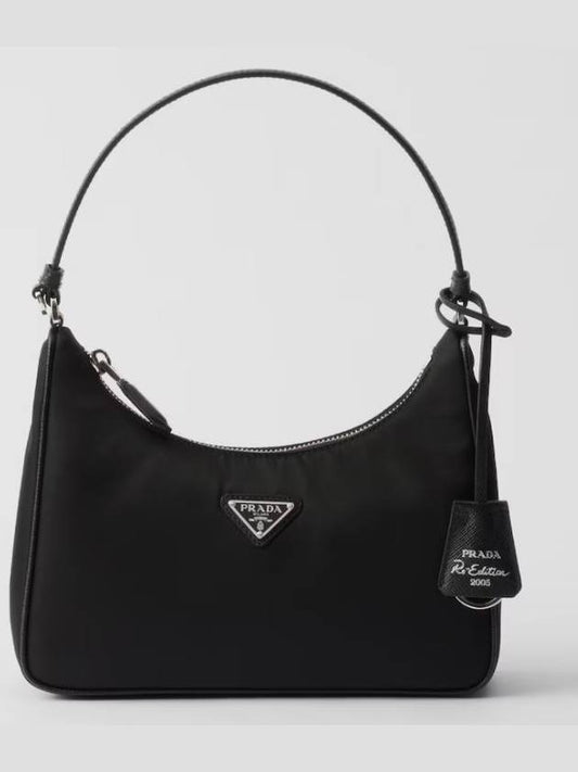 Re-Edition 2005 Silver Logo Re-Nylon Saffiano Mini Bag Black - PRADA - BALAAN 2