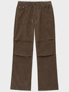 Wave Corduroy Flare Wide Pants Brown - NOIRER - BALAAN 3