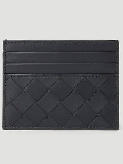 Intrecciato Leather Card Wallet Black - BOTTEGA VENETA - BALAAN 2