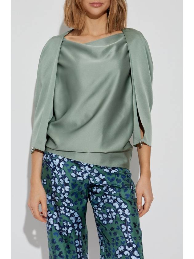 Lanvin Satin Top, Women's, Green - LANVIN - BALAAN 3