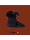 Women's Middle Long Boots Essential Mink Fur Suede Middle Leg Boots MSH00803 - MAHES - BALAAN 2