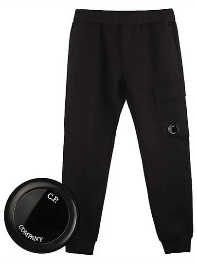 Diagonal Raised Fleece Cargo Track Pants Black - CP COMPANY - BALAAN 2