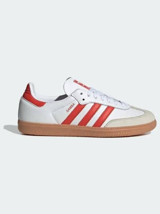 Samba OG Leather Low Top Sneakers Red Cloud White - ADIDAS - BALAAN 2