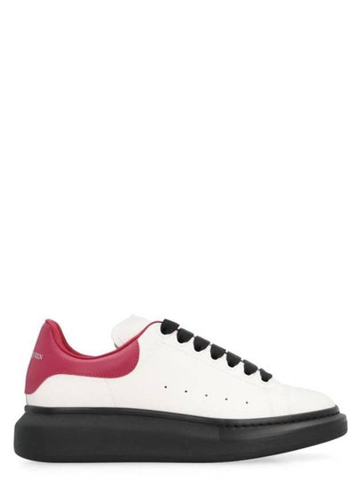 Oversized Leather Low Top Sneakers White Black Red - ALEXANDER MCQUEEN - BALAAN 2