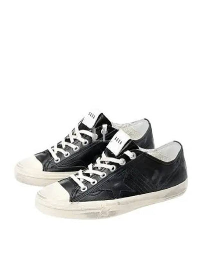 V-Star Leather Low-Top Sneakers Black - GOLDEN GOOSE - BALAAN 2