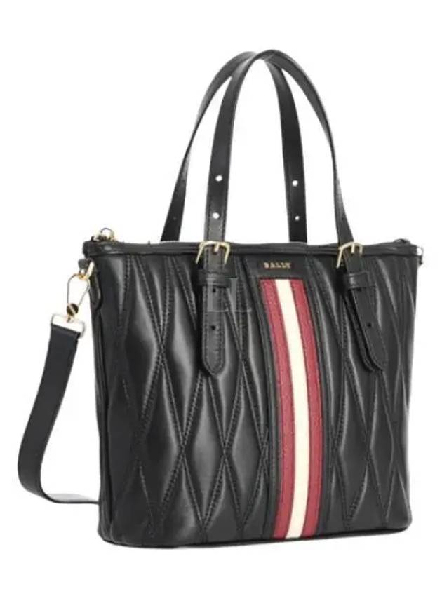 Damirah Leather Small Tote Bag Black - BALLY - BALAAN 2