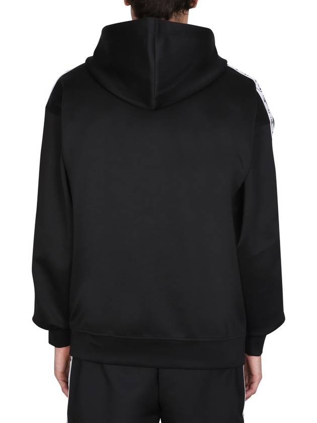 logo hooded jacket black - MOSCHINO - BALAAN 4