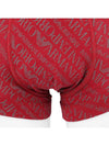 All Over Logo Elastic Band Cotton Trunk Briefs Red - EMPORIO ARMANI - BALAAN 7