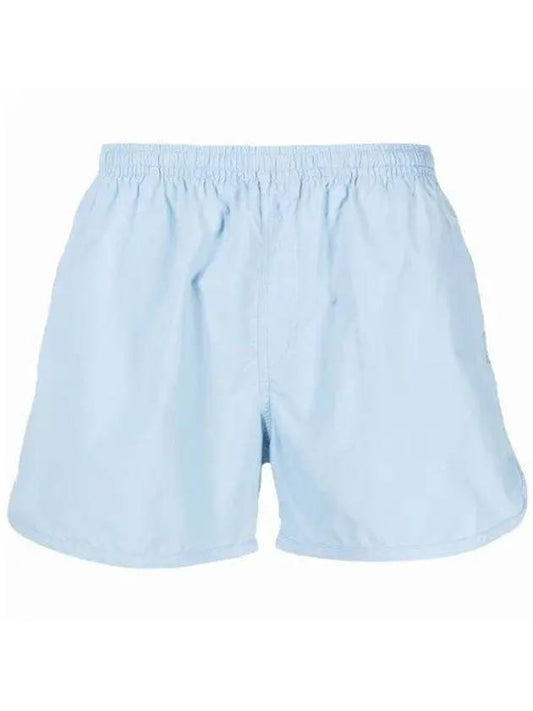 Pocket Heart Logo Swim Shorts Sky Blue - AMI - BALAAN 1