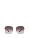 Eyewear Interlocking G Square Sunglasses Gold Black - GUCCI - BALAAN 1