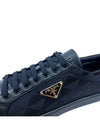 Triangle Logo Leather Re-Nylon Low Top Sneakers Black - PRADA - BALAAN 8