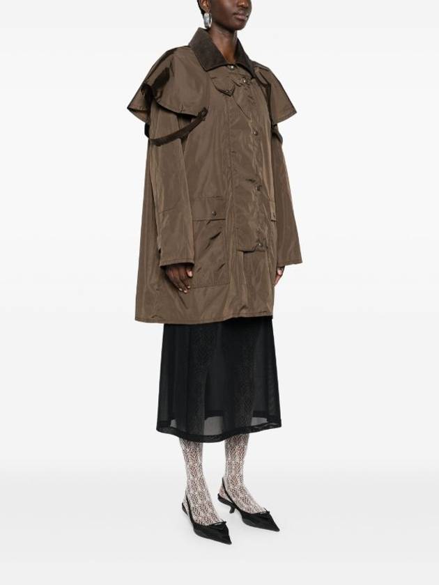 Light technical fabric raincoat dark brown - PRADA - BALAAN 5