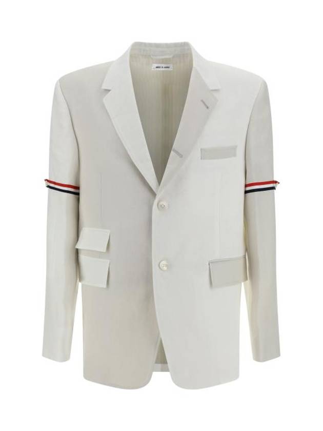 Armband Two Tone Tailored Jacket White - THOM BROWNE - BALAAN 2