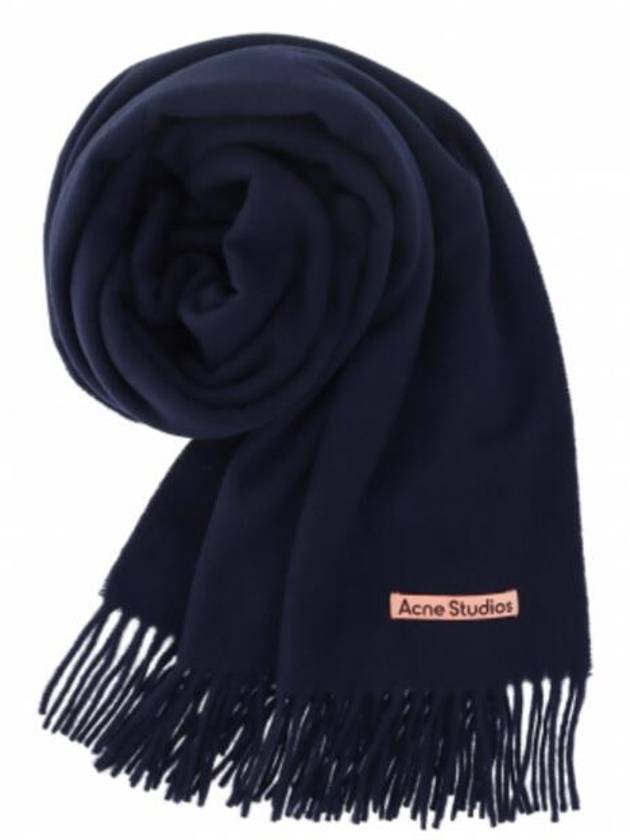 Wool Fringe Scarf Navy - ACNE STUDIOS - BALAAN 5