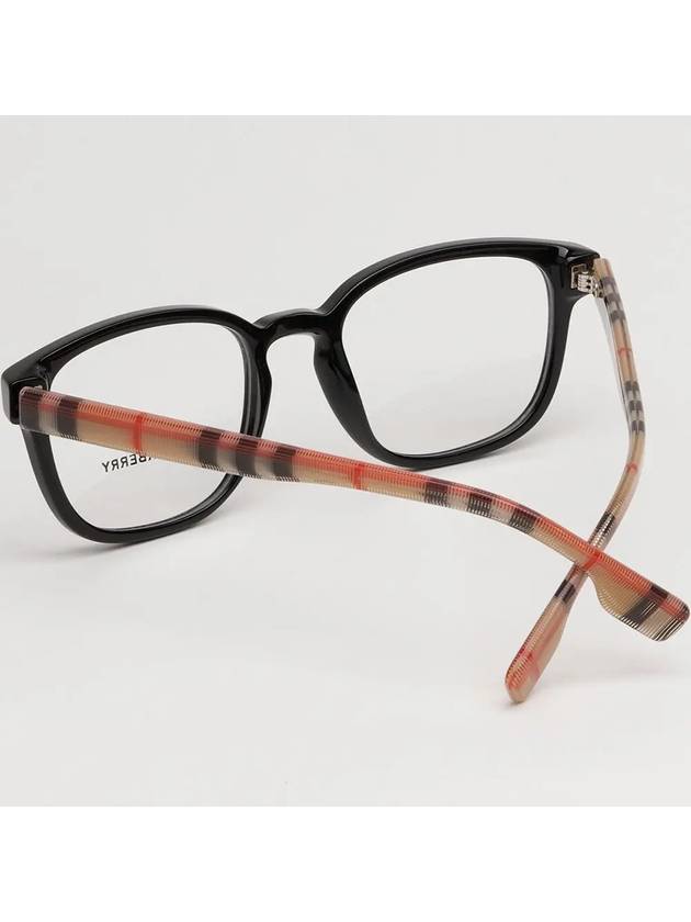 Eyewear Vintage Check Temple Square Eyeglasses Black - BURBERRY - BALAAN 5