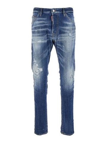 Distressed Skinny Cut Jeans Blue - DSQUARED2 - BALAAN 1