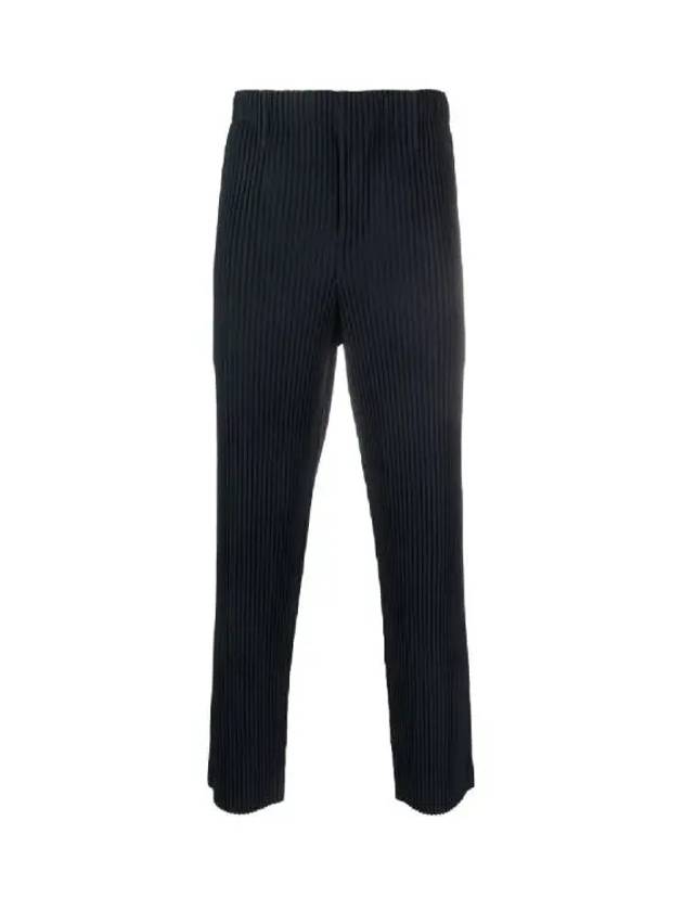 Pleated Straight Pants Navy - ISSEY MIYAKE - BALAAN 2