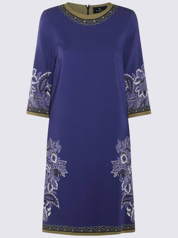 Etro Blue Multicolour Viscose Blend Dress - ETRO - BALAAN 1