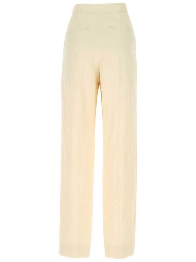 Women's Pleated Wide Pants Buttermilk - STELLA MCCARTNEY - BALAAN 3