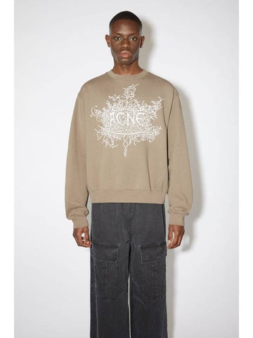 Logo Print Sweatshirt Beige - ACNE STUDIOS - BALAAN 1