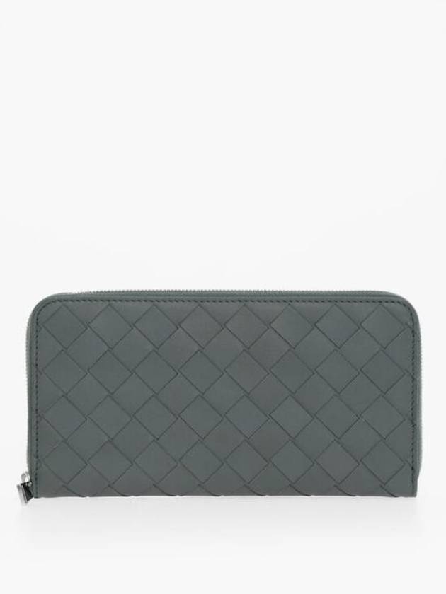 Intrecciato Zip Around Long Wallet Grey - BOTTEGA VENETA - BALAAN 1