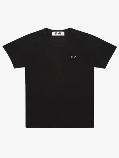 Women's Small Black Heart Logo Short Sleeve T-Shirt Black - COMME DES GARCONS - BALAAN 2