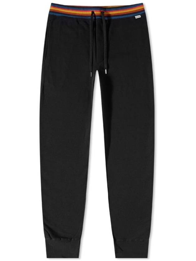 Artist Striped Lounge Cotton Track Pants Black - PAUL SMITH - BALAAN 1