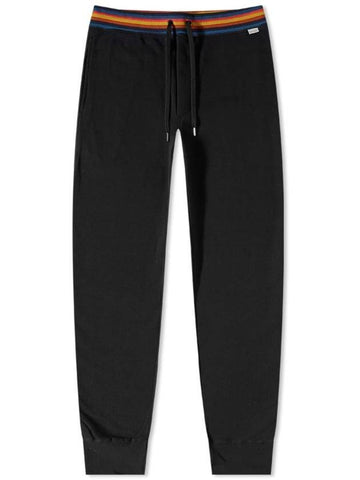 Artist Striped Cotton Lounge Pants Black - PAUL SMITH - BALAAN 1