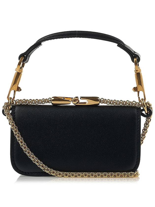 Gold Logo Micro Shoulder Bag Black - VALENTINO - BALAAN 4