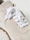 Chain Suede Low Top Sneakers Ivory - BRUNELLO CUCINELLI - BALAAN 5