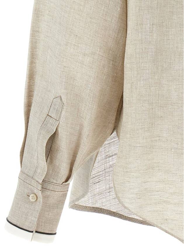 Brunello Cucinelli Linen Shirt - BRUNELLO CUCINELLI - BALAAN 4