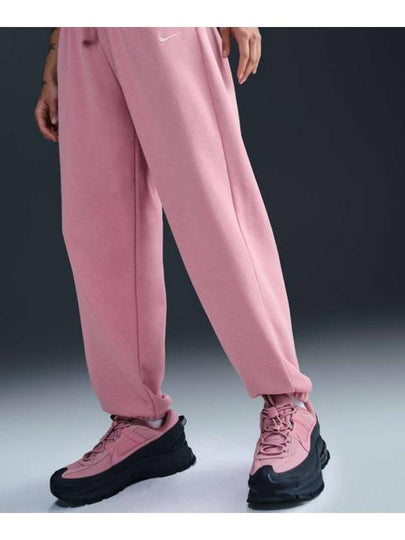 Sportswear Phoenix Fleece High Waist Oversized French Terry Track Pants Pink - NIKE - BALAAN 2