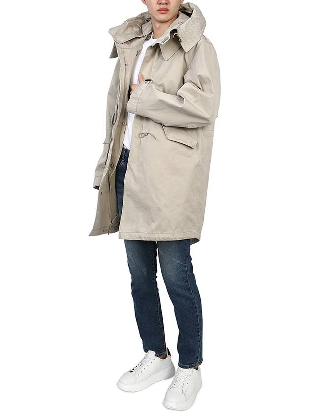 Hooded Long Parka Jacket Beige - TEN C - BALAAN 9