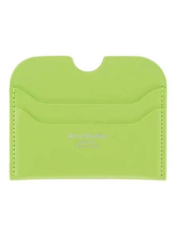 CG0193 LIME GREEN Elmas Large Card Holder - ACNE STUDIOS - BALAAN 1