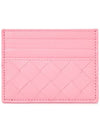 Intrecciato Leather Card Wallet Pink - BOTTEGA VENETA - BALAAN 2