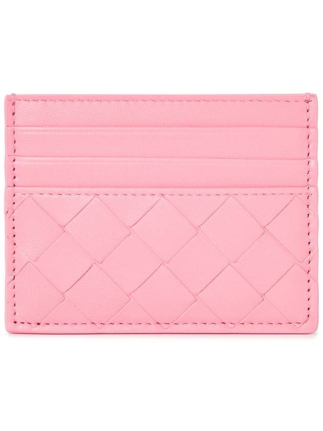 Intrecciato Leather Card Wallet Pink - BOTTEGA VENETA - BALAAN 2