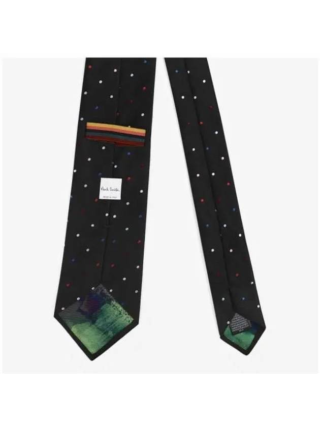 Polka Dot Silk Necktie Black - PAUL SMITH - BALAAN 6