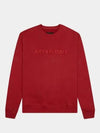 Men's lettering logo embroidery crew neck deep red sweatshirt ACWMW043 RD - A-COLD-WALL - BALAAN 1