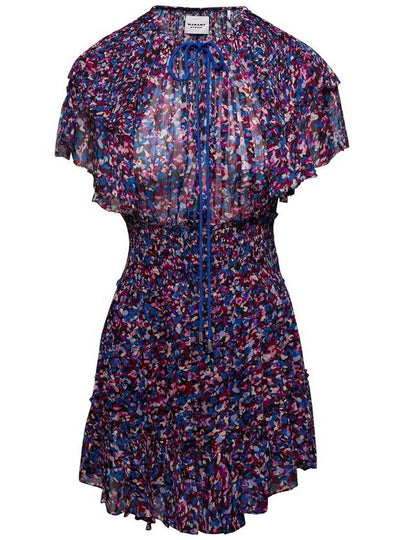 Florize Short Dress Pink Blue - ISABEL MARANT ETOILE - BALAAN 2