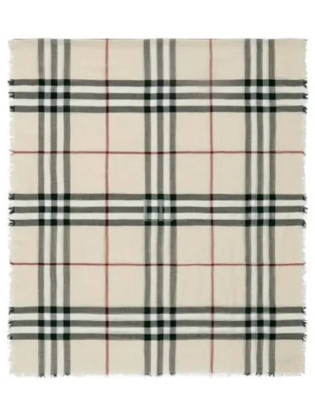 Checked Wool Scarf Beige - BURBERRY - BALAAN 2