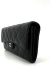 Classic caviar silver flap long wallet - CHANEL - BALAAN 4