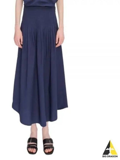 Olympia Midi Pleated Skirt Navy - A.P.C. - BALAAN 2