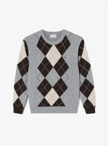 Men s Argyle Pullover Knit AH561E 54N UWC Domestic Product GQ2N24090541780 - LACOSTE - BALAAN 1