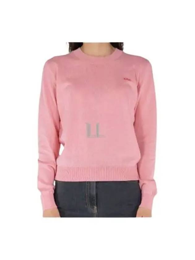 Embroidered Logo Knit Top Pink - A.P.C. - BALAAN 2