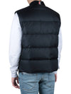 Men's Matte Diagonal Nylon Down Padded Vest Navy - THOM BROWNE - 6