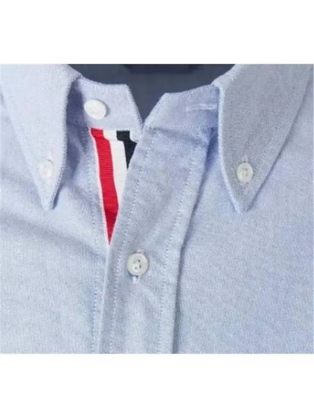 Oxford Grosgrain Placket Cotton Long Sleeve Shirt Light Blue - THOM BROWNE - BALAAN 6