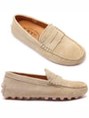 Gommino Bubble Suede Driving Shoes Beige - TOD'S - BALAAN 3