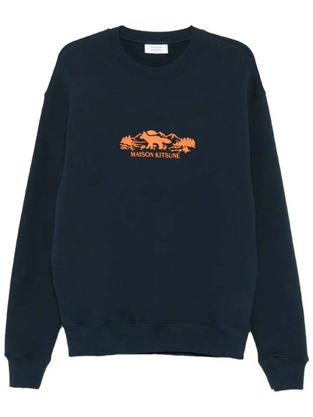 Maison Kitsune Outdoor Profile Fox Embroidery Men s Sweatshirt NM00308 P480 - POLO RALPH LAUREN - BALAAN 2